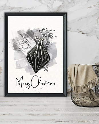 Plakat Black Christmas bauble, Well Done Shop