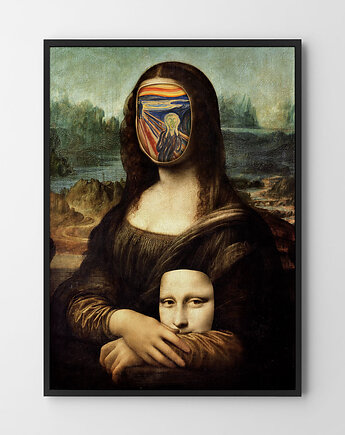 Plakat Mona Lisa krzyk, HOG STUDIO