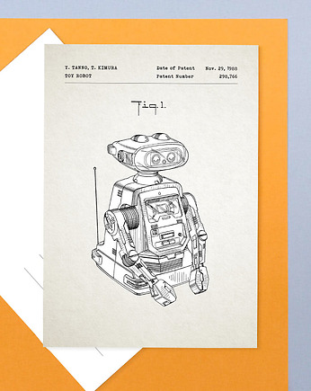 Plakat Robot - pocztówka, minimalmill