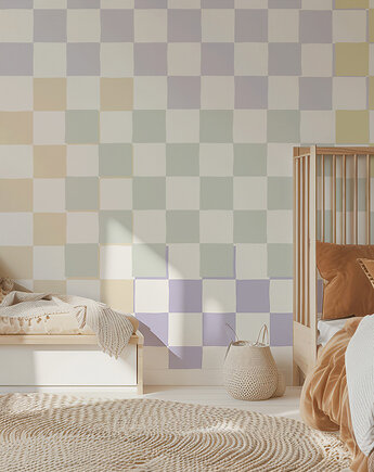 Tapeta Szachownica "Colorful Chess", Humpty Dumpty Room Decoration