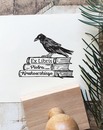 KRUK NA KSIĄŻKACH Stempel Ex libris, Malu Studio