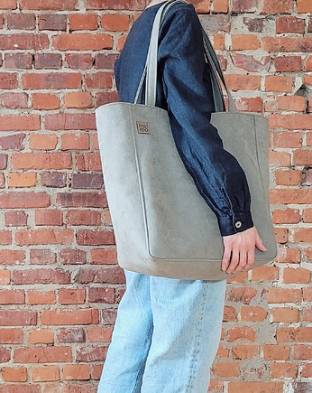 Lazy bag Bukka beżowa nubuk vegan, hairoo