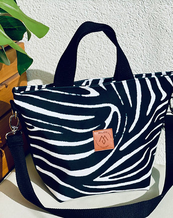 Torba z weluru tapicerskiego Mili Basic - zebra, Militu
