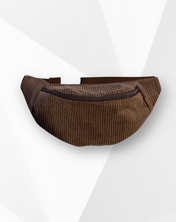 Nerka saszetka sztruksowa brązowa