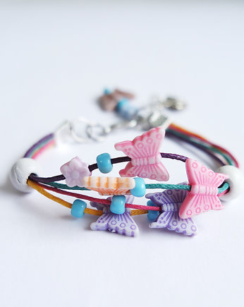 Bransoletka - Motylki 1 - sznureczki - dla dzieci, yenoo