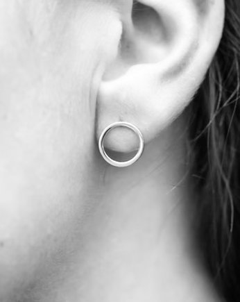 Kolczyki srebrne ringi 12mm, Czaki Bransoletki