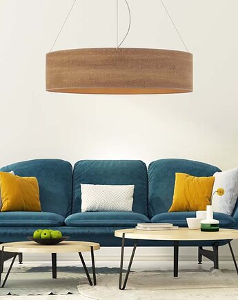 Lampa wisząca PORTO ECO fi - 80 cm z fornirowym abażurem, LYSNE