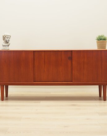 Sideboard tekowy, duński design, lata 70, produkcja: Dania, Przetwory design