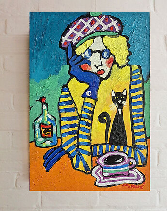 Obraz  fowizm dama, alice oil on canvas