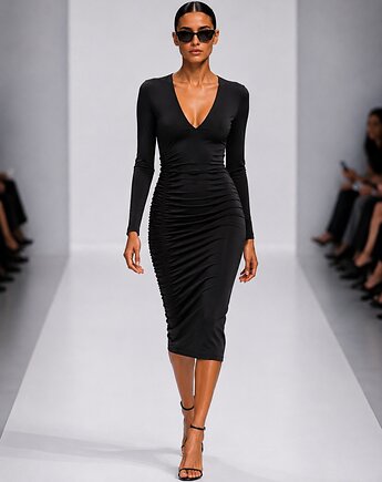 Sukienka czarna YY300181, YULIYA BABICH