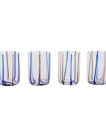 Komplet czterech szklanek, włoski design, lata 70, produkcja: Włochy, Przetwory design