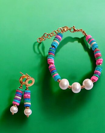 RAZEM TANIEJ! bransoletka i kolczyki SUMMER collection, kaktusia