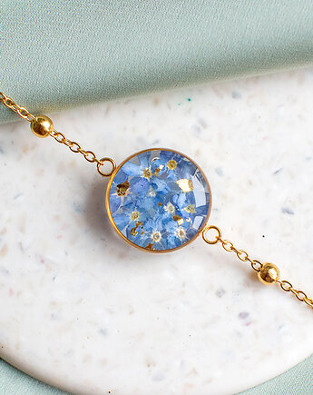 Bransoletka z niezapominajkami, nature gift