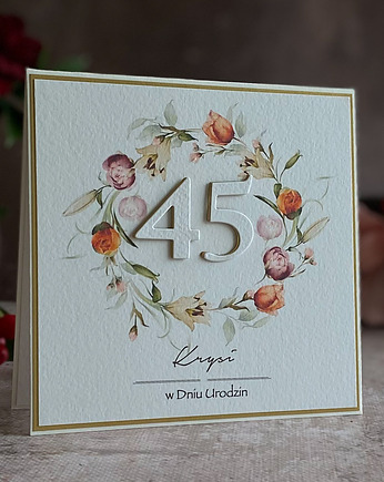 Personalizowany zestaw na 45. urodziny - Kolekcja Jubileuszowa, BH 65a, Anna Art and Crafts