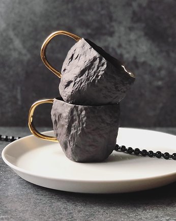 Kubek - Kamień ze złotym uchem, coco ceramics