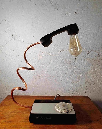 Lampa stołowa telefoniczna Iskra Continental 70's, KLAMOTOWNIA PANA TUSTA