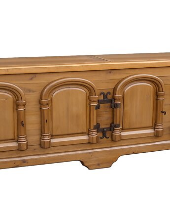 Dębowa komoda vintage z litego drewna , Relikt design