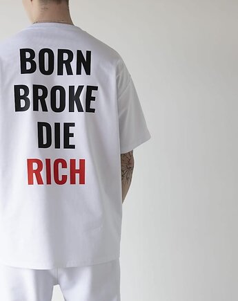 T-Shirt Oversize FLOW White (z nadrukiem), LUKANI wear