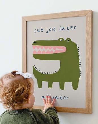 Plakat Aligator - Plakaty Na Ścianę Dla Dzieci, Dekoracjan