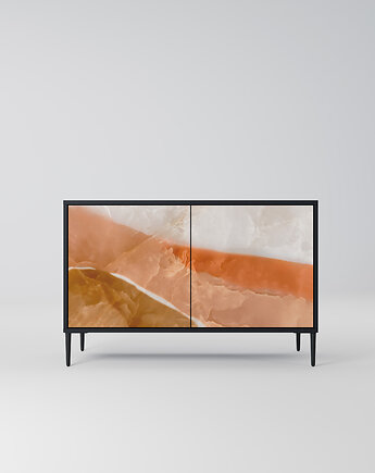 SANDHILLS SPLENDOUR Komoda 2-drzwiowa korpus Czarny Noga szpilka czarna, SPACEREBELS