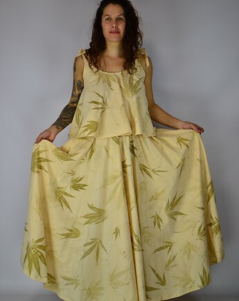 Barwiona Roślinami Spódnica "Oddech Natury", Zielekada