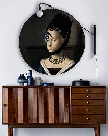 Dots Lady Fern - samoprzylepna tapeta w kształcie koła, wallcolors