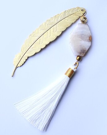 Zakładka - Agat lawa pozłacana hematyt, KEIT