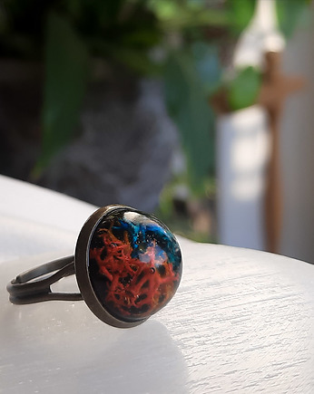 Mały pierścionek z mchem, Figa handmade accessories