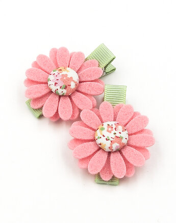 Spinki do włosów różowe kwiatki Adele, Momilio