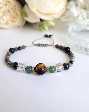 BLIŹNIĘTA- Bransoletka zodiakalna regulowana, Seylla pracownia