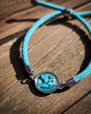 Bransoletka na sznurku z amazonitem, Figa handmade accessories