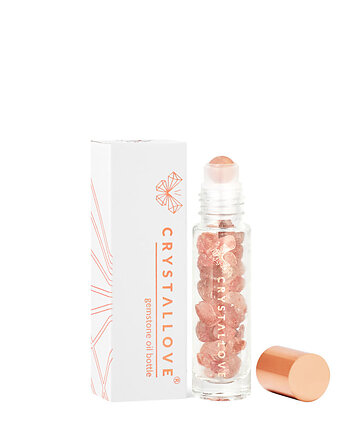 CRYSTALLOVE Buteleczka z kryształami na olejek 10ml - kwarc truskawkowy, CRYSTALLOVE