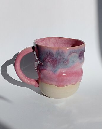 Zakręcony kubek różowo-fioletowy, Dobrocie ceramika