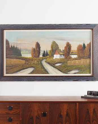 Obraz Gospodarstwo na uboczu, skandynawski design, lata 70, Przetwory design