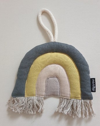 Tęcza zawieszka dekoracja, szary,żółty, krem, naniby