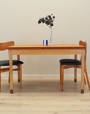 Stół rozkładany, duński design, lata 70, produkcja: SKM, Przetwory design