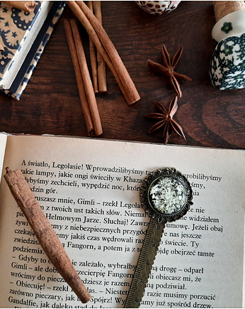 Zakładka z dziką marchwią, linijka, Figa handmade accessories