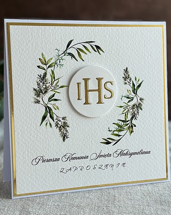 Zaproszenia na komunię, wzór 4B, Anna Art and Crafts