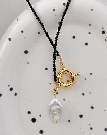 Naszyjnik Onyks z perłą, Chmolowska Jewellery