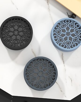 Tunele do uszu 20-100mm gotycka rozeta  / czarne / 14 kolorów, plugi siodłowe, Spirit Of Copper