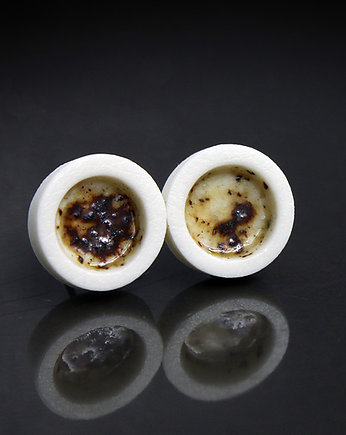 APIS /stal chirurgiczna/kolczyki porcelanowe 11mm UNIKAT, Magda Łysiak