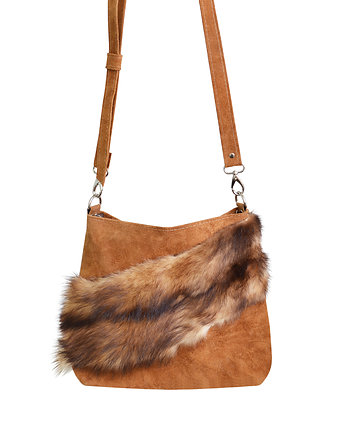Zamszowa torba z futrem, modeMania