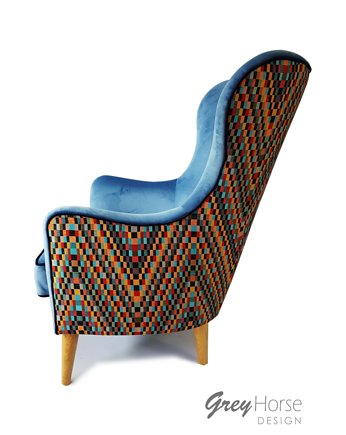 Fotel Sheltin multi pixel, GreyHorse design