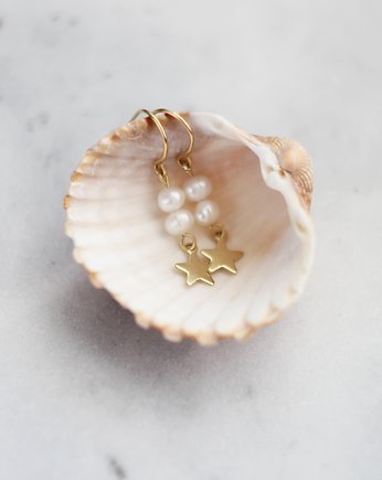 Elin Pearl Earrings, Le Boho Bleu