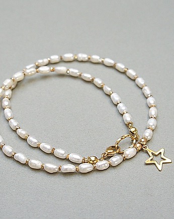 Pearls /white/ perły naturalne vol. 8 - choker, KiKa pracownia