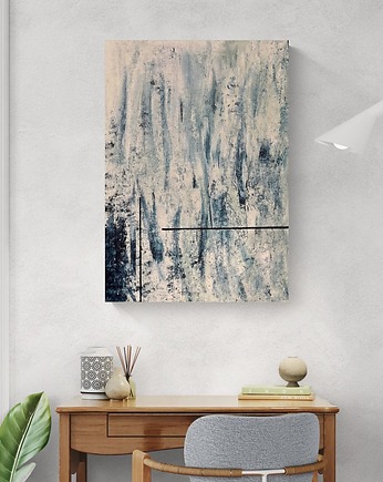 Linia ciszy, malowany obraz na płótnie 50x70cm, AAS Art Studio