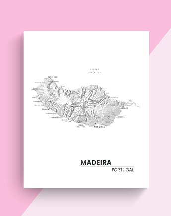 MADERA Portugalia plakat, maps by P