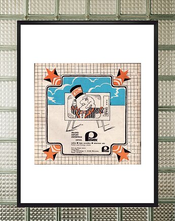 Plakat Oprawiona reklama PEWEX, lata 70 te, w czarnej ramce  o wymiarach 30 x..., RiskyWalls