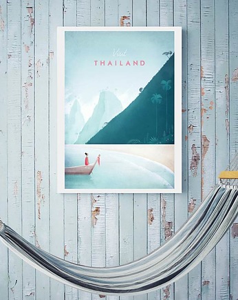 Tajlandia - vintage plakat 50x70 cm, minimalmill