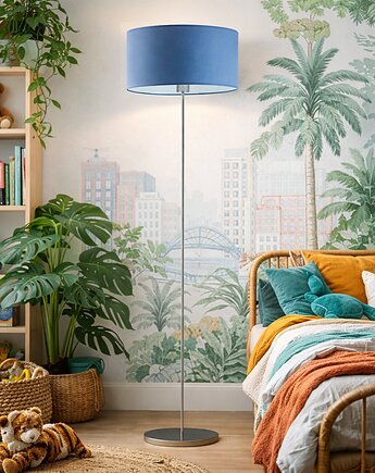 Minimalistyczna lampa stojąca do pokoju dziecka z abażurem WERONA KIDS, LYSNE